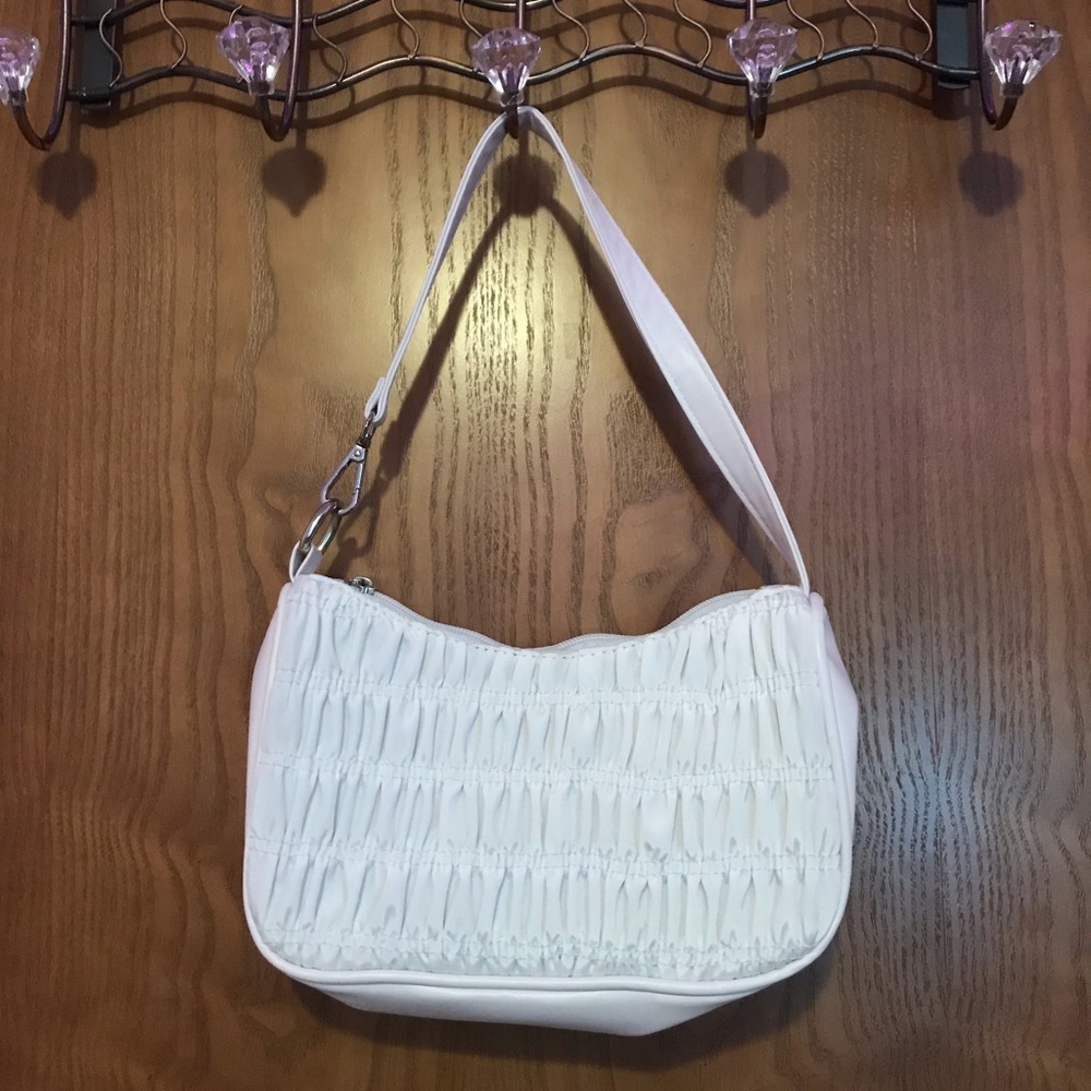 White Ruffled Purse